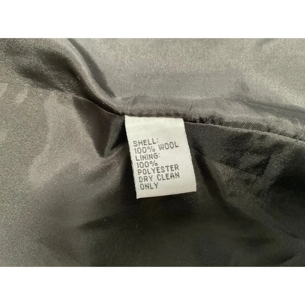 Vtg Talbots Women’s Wool Navy Green Tartan gold buttons military-style blazer 6 - Picture 15 of 16